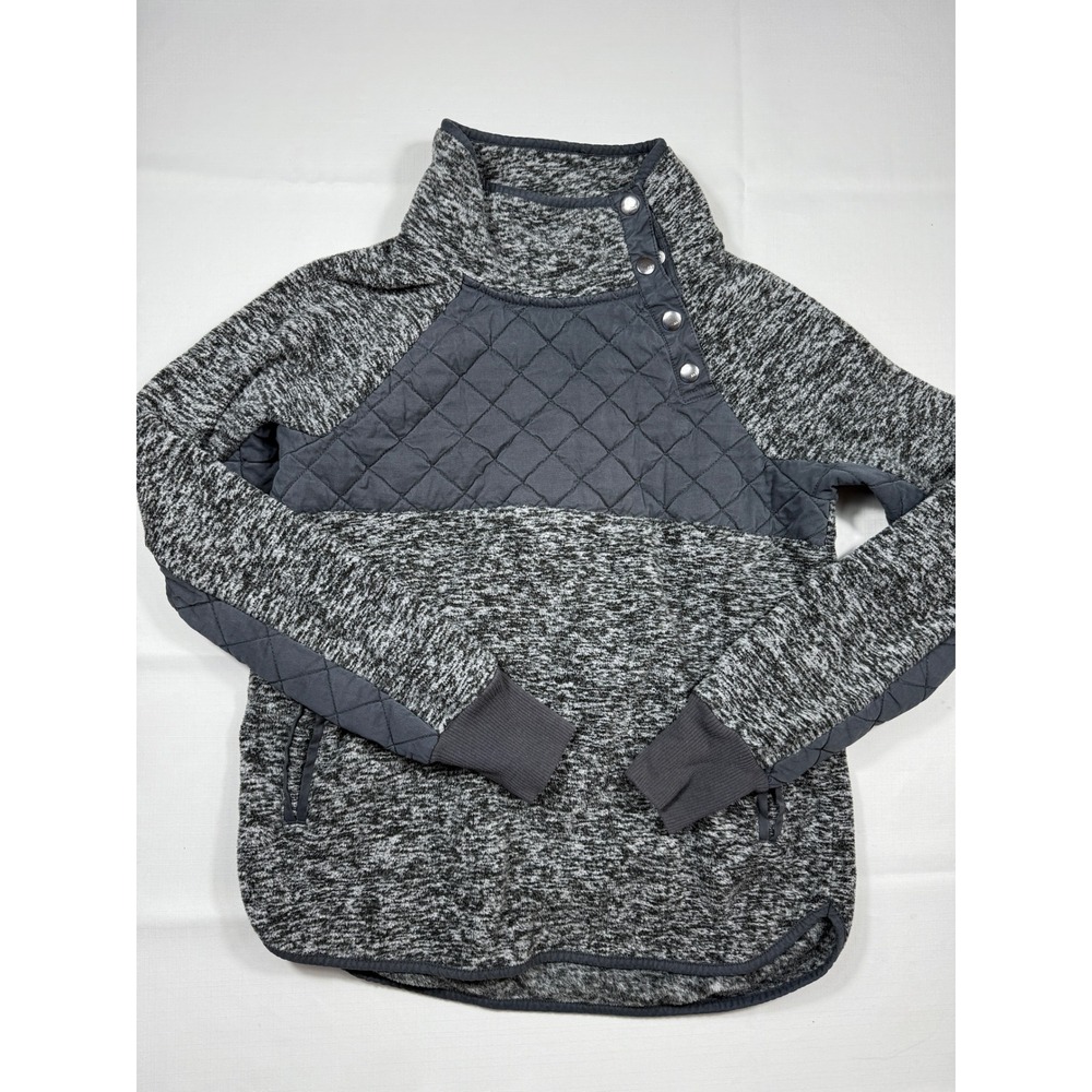 Abercrombie & Fitch Women's Pullover Quilted Snap Button‎ Pullover Sweater sz S